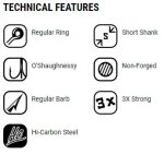 VMC O' Shaughnessy 3x Strong Extra Short Treble 9626 PS 100pcs - Image 3