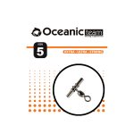 Oceanic Team Στριφτάρι Σταυρός Crossline Rolling Swivel With Glow Beads - Image 12