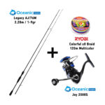 Combo LRF Oceanic Team Legacy AJ/76M ( 2.28m / 1-9gr ) + Oceanic Team Poseidon 1500LW + Ryobi Colorful x8 Braid 120m Multicolor - Image 2